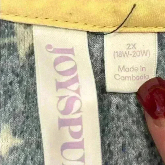 Joyspun Velour Stretch Plus Size Pj Set NWOT Sz 2z Navy Celestial Long Sleeve - Picture 6 of 8